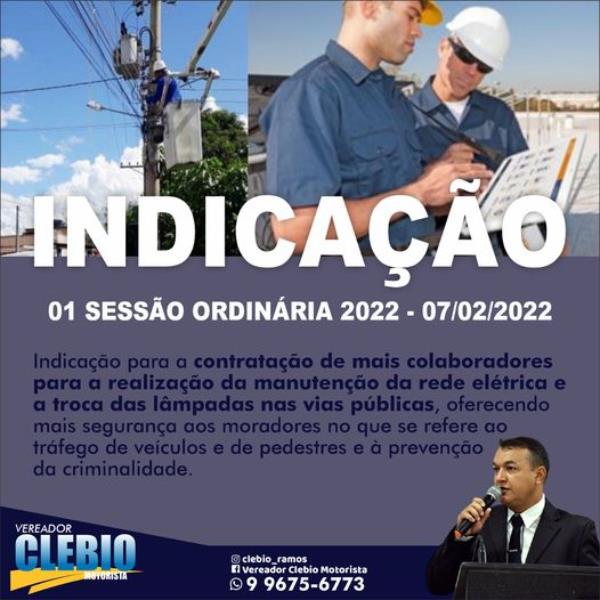 Indicação da 01ª Sessão Ordinária 2022