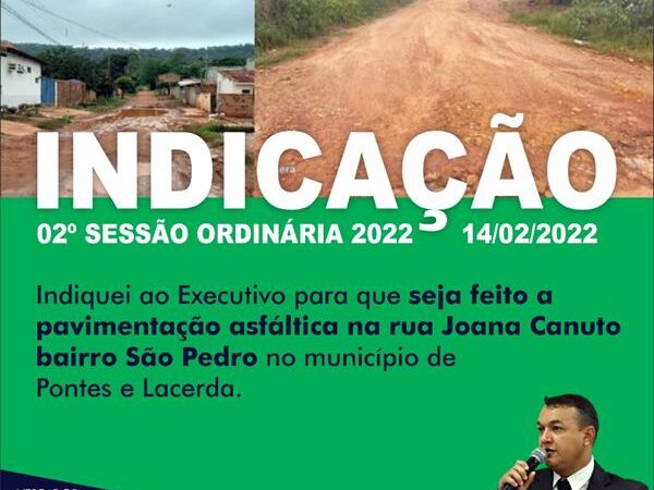 Indicação da 02ª Sessão Ordinária 2022