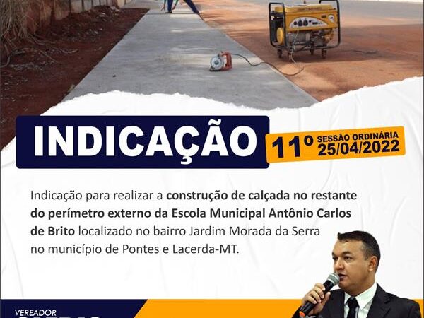 Indicação da 11ª Sessão Ordinária 2022