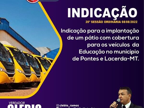 Indicação da 20ª Sessão Ordinária 2022