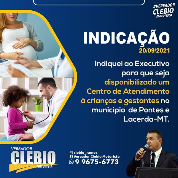 Indicação para implantação de um centro de atendimento para crianças e gestantes