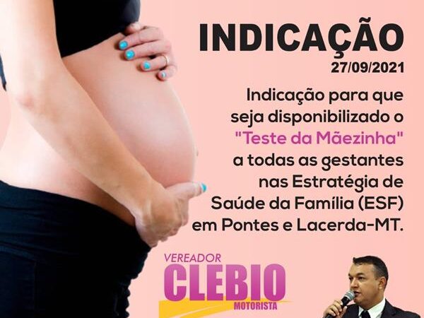 Indicação para Criação do Teste da Mãezinha