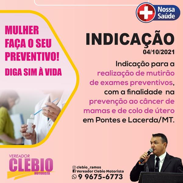 indicação para a realização de mutirão de exames preventivos