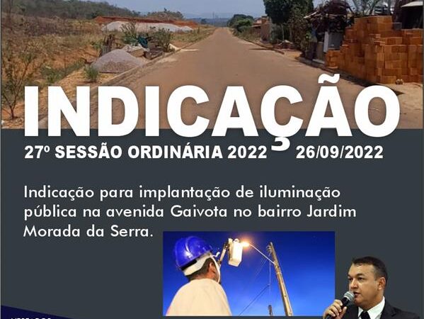 Indicação da 27ª Sessão Ordinária 2022