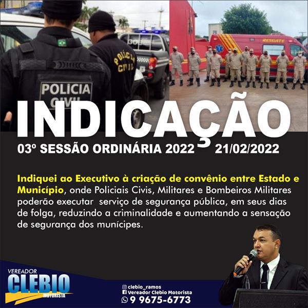 Indicação da 03ª Sessão Ordinária 2022