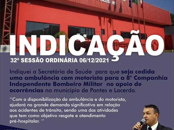 Indicação da 32ª Sessão Ordinária 2021