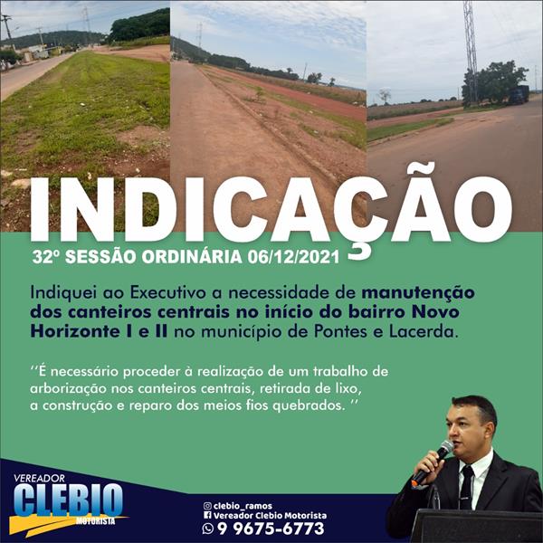 Indicação da 32ª Sessão Ordinária 2021