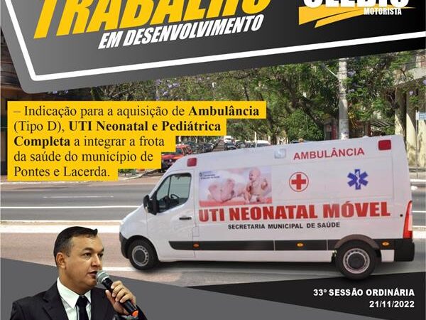 Indicação para aquisição de Ambulância UTI Neonatal e Pediátrica Completo