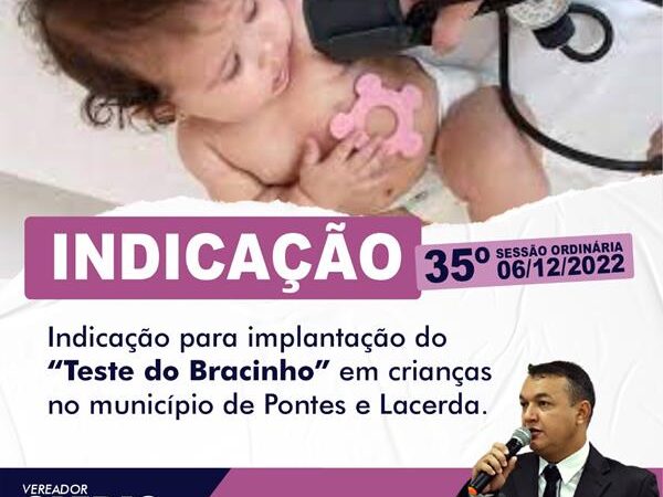 Indicação para implantação do Teste do Bracinho