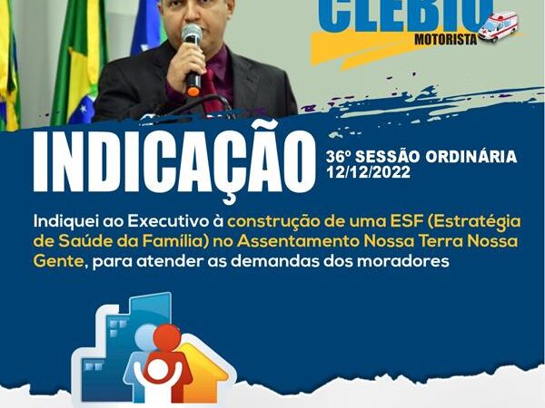 Indicação da 36ª Sessão Ordinária 2022