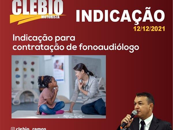 Indicação para contratação de Fonoaudiólogos