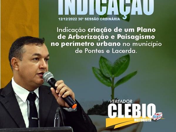 Indicação para criação de um plano de Arborização e Paisagismo