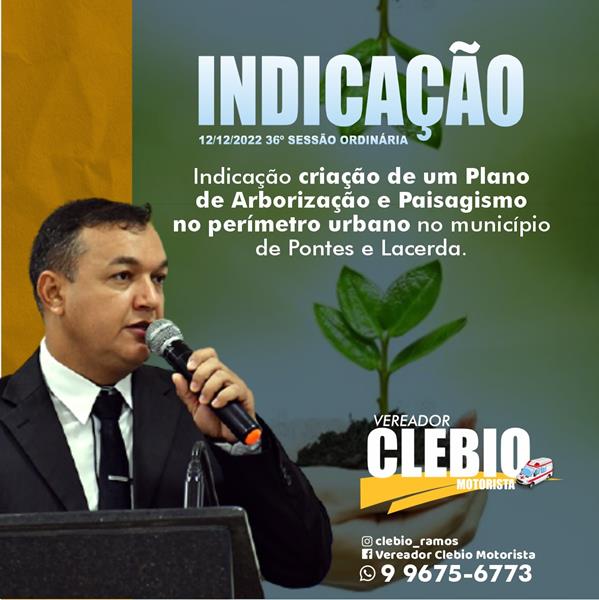 Indicação para criação de um plano de Arborização e Paisagismo