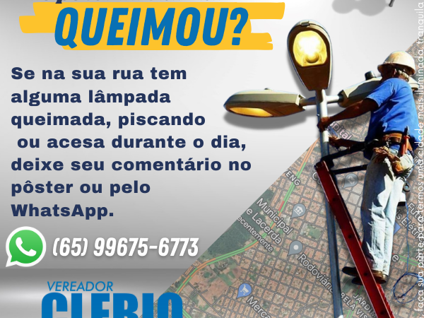 Tem lâmpada queimada na sua rua ou bairro?