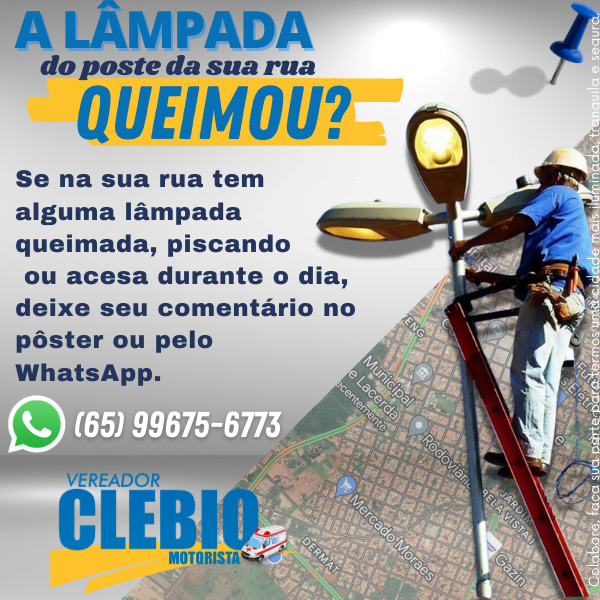 Tem lâmpada queimada na sua rua ou bairro?