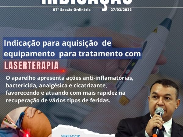 Indicação para aquisição de Laseterapia