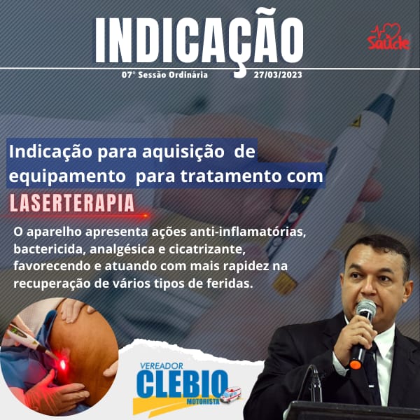 Indicação para aquisição de Laseterapia