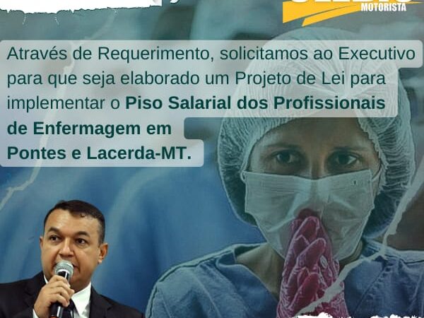 Requerimento apresentado na 15º Sessão Ordinária 2023 – Piso Salarial dos Profissionais da Enfermagem