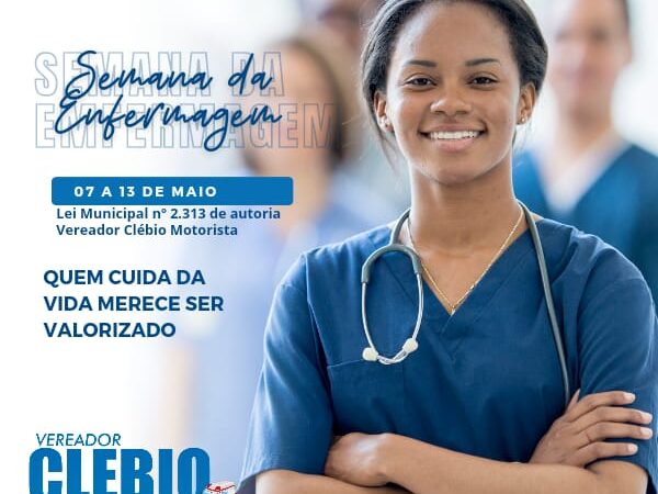  07 a 13 de maio – SEMANA DA EMFERMAGEM